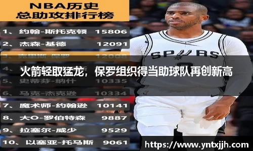 火箭轻取猛龙，保罗组织得当助球队再创新高